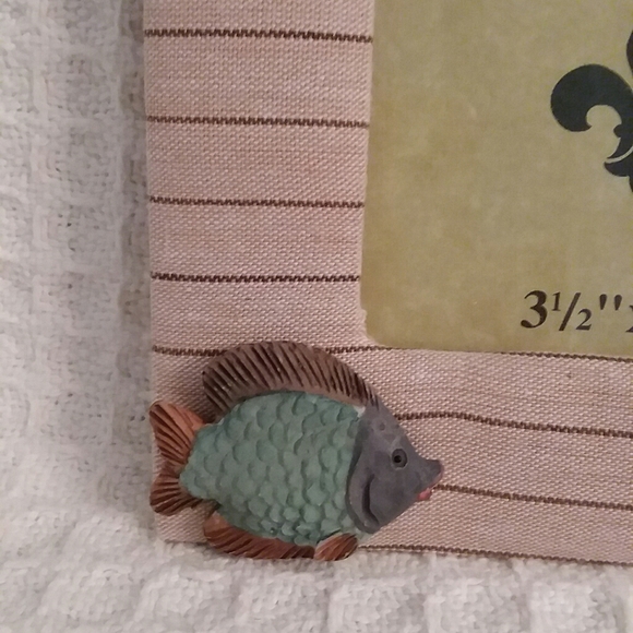 CBK LTD. Stuffed Bear On Fabric Striped Frame - Picture 6 of 6